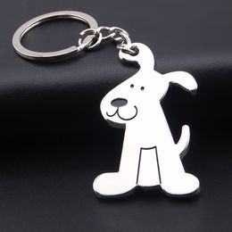 Metal Pet Key Chain Animal Dogs Key Ring Bag charm Lovely Puppy Handbag Keychain Car Keyring gift Women Jewellery