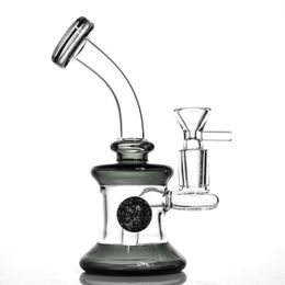 6.7" Glass Bong Water Pipes hookahs Colourful Heady Mini Pipe Dab Rigs Small Bubbler Beaker oil