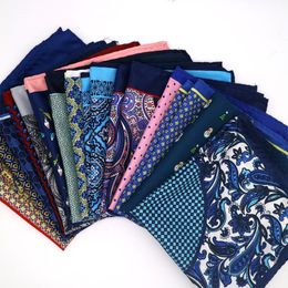 New Popular 32 X 32 CM Large Handkerchief Man Paisley Flower Dot Pocket Square Men Paisley Casual Hankies for Men Suit240g