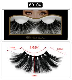 6D mink lashes thick natural long mink fur hair false eyelashes makeup soft & vivid fake lashes DHL Free