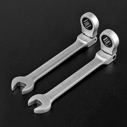Reversible Movable Head Ratchet Wrench Socket Spanner Flexible Head Automotive Repair Hardware Tool 8-19mm271B