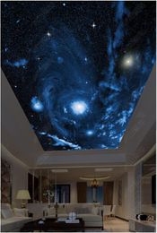 Customized Large 3D photo wallpaper 3d ceiling murals wallpaper Beautiful starry sky HD big picture children's room ceiling painting decor