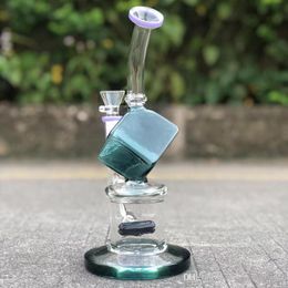 cube rig Canada - glass bong dab rig water pipe 2019 new Magic cube recycler oil rig beaker smoking accessories with 14mm bowl