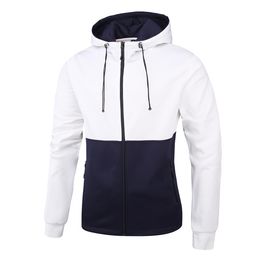 Men Hooded Hoodies Fashion Street Wear Mens Hooded Sweatshirt Tops Hoodie Clothes Plus Size Patchwork Zipper Coats Hoody Male