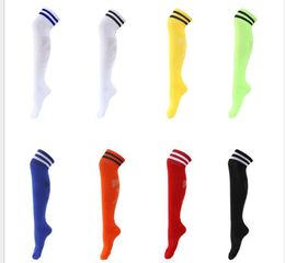 Non-slip towel bottom football socks Adult children thick solid color sports knee long tube towel bottom football socks