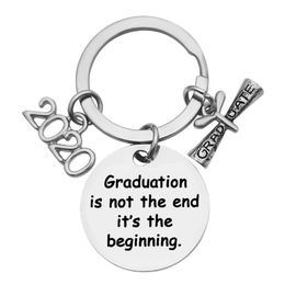 Creative Stainless Keychain 2020 Graduation is not the end it's the beginning For Graduation Gift Party Favor RRA2892