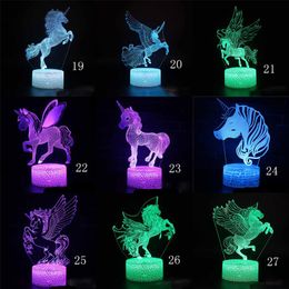 Hot style pegasus series creative 3D LED night lamp gift lamp visual lamp Led Lights Night Lights