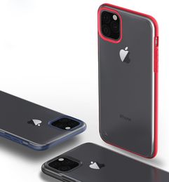 Case Cover PC Phone di lusso armatura opaca anti impronte digitali trasparente TPU per iPhone Pro 11 Max XR XS MAX 8 7 6 Plus