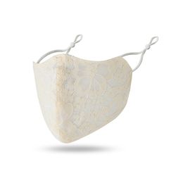 Lace double-layer breathable thin cotton mask dust-proof ear-mounted mask with drill can be washed