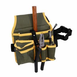Freeshipping Canvas Multiple Pocket Waist Bag Electrician Tools Belt Bag Utility Kit Pocket Hardware Pouch Waist Pack Organiser Bag Holder
