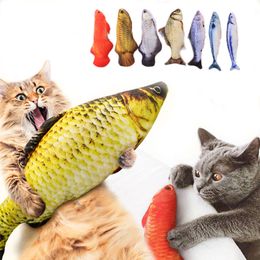 Peluş Yaratıcı 3D Sazan Balık Şekli Kedi Oyuncak Hediye Sevimli Simülasyon Balık Oynama Oyuncak İçin Pet Hediyeler Catnip Balık Dolması Yastık Doll