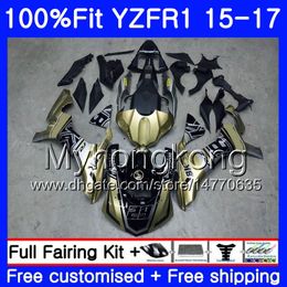 Injection Body For YAMAHA YZF R1 1000 YZF-R1 15 16 17 243HM.6 YZF-1000 YZF R 1 champagne factory YZF1000 YZFR1 2015 2016 2017 Fairings kit