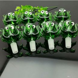 Green Octopus Glass Bubble Head Wholesale Glass Water Pipes Tobacco Accessories Glass Ash Catche