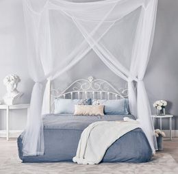 190x210x240cm European Style 4 Corner Post Bed Canopy Mosquito Net Full Netting Bedding Ciel De Lit Moustiquaire Beds Kids Room Decoration