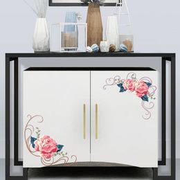 QYY2548 Flower PVC Toilet Fridge Wall Sticker