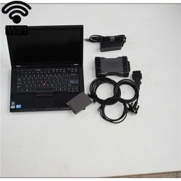 MB Star C6 SD Connect Compact C6 with DOIP V12/2019 so-ftware X-entry in Used laptop T410 4G I5 CPU Auto Diagnosis laptop