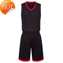 2019 New Blank Basketball jerseys printed logo Mens size S-XXL cheap price fast shipping good quality Black Red BR0002AA1