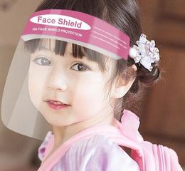 DHL Protective Face Shield Clear Mask For Children Anti-Fog Full Face Transparent Protection Prevent Splashing Safety Child Mask SN4456