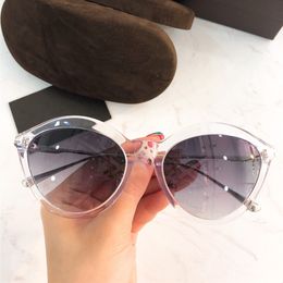 Luxury-2019 New Shield Sunglasses for Ladies Girls Designer Gradient Cat Eye Glasses 100% UV Protection Eyewear Brand Sunglasses with Box