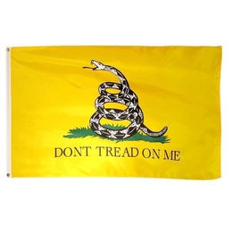Gadsden Flag 3x5ft Rattle Snake Dont Tread On Me Flag Historical American Banner 100D Polyester Printing High Quality