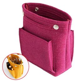 Toiletry Bag Women Felt Travel Organizer Storage For Cosmetic Jewelry Perfume Solid Color Makeup Cloth Cases Beauty Female Tote
