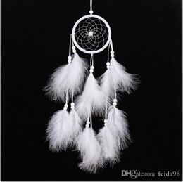 Wind Chimes Handmade Indian Dream Catcher Net With Feathers 55 cm Wall Hanging Dreamcatcher Craft Gift Home Decoration 20pcs/lot GA455
