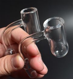 DHL Round Bottom Quartz Banger 4mm Thick 90&45 Degrees 10mm 14mm 18mm male female For Glass Bongs Dab Rigs