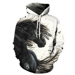 Hot Sale Colorful Horse Printed Sweatshirt Men Women 3D Pullover For Male Hoodies Autumn Long Sleeve Man Jacket