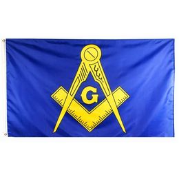Free Freemasonry Mason Lodge Masonic Flag 90x150cm 3x5 ft Cheap Polyester Flying Hanging Banners, free shipping