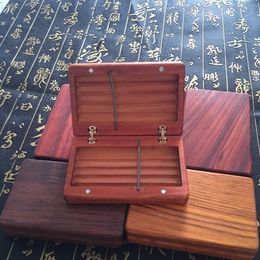 New Beautiful Portable Natural Wood Magnetic Cigarette Storage Box Preroll Roller Smoking Stash Case Container High Quality Handmade Holder