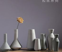 Nordic ceramic flower vase vase European creative living room countertop flower modern minimalist home decoration ornaments