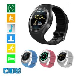 Bluetooth Y1 Smart Watch Reloj Relogio Fitness Tracker Sports Passometer Camera Wristwatch Supports Phone Call SIM TF Bracelet For Android