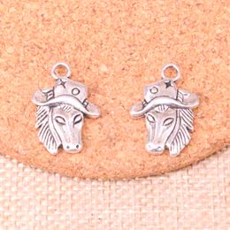 44pcs Charms horse in cowboy hat 23*16mm Antique Making pendant fit,Vintage Tibetan Silver,DIY Handmade Jewelry