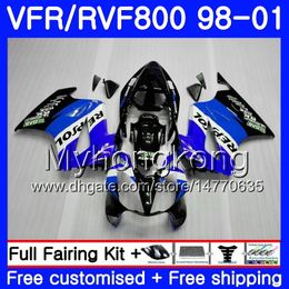 Body For HONDA Interceptor VFR800R VFR800 1998 1999 2000 2001 259HM.28 VFR 800RR VFR 800 RR VFR800RR Repsol blue hot 98 99 00 01 Fairing kit
