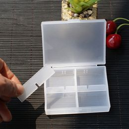 6 Grids Portable Pill Box Container for Outdoor Travle Vitamin Medicine Storage Case with Paper Box Package