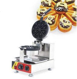 Food Processing Commercial Small Rotate Water-drop Shape Waffle Making Baking Machine