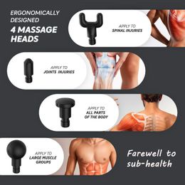 Muscle Massage Gun Professional Exercise Equipment Deep Tissue Body Massager For Muscle Tension Relief With 4 Massage Head Massage Gun Fascia Gun 967