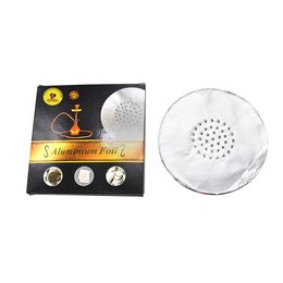 1 Box Round Aluminium Hookah Foil Paper Diameter 120MM / Thickness 0.03MM With Holes Hookah Shisha Chicha Charcoal Bowl