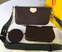 High New Mobile Qulity Phone Bag Chain Three-piece, Wallet Bags 2021 #L1588 Shoulder Pu Messenger Cross Body Three-in-one Pksod