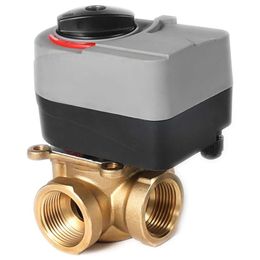 220V Electric Valve L Type Motorised Ball Valve Three Way Valve Can Be Manually And Automatically Dn25