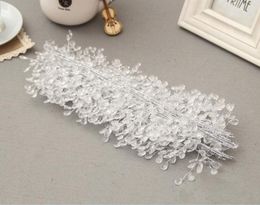 30 cm 40pcs Shiny Acrylic Crystals Garland String Bridal Hair Wreath Wedding Bouquet DIY Material Supplies Free Shipping