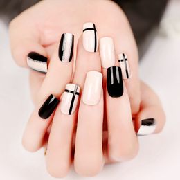 Discount Black White Acrylic Nail Designs Black White Acrylic Nail