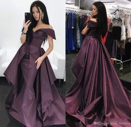 2019 Arabic Dubai Styles Evening Dress Off-the-Shoulder Celebrity Formal Holiday Wear Prom Party Gown Custom Made Plus Size