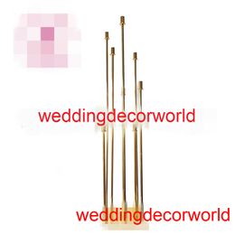 wholesale New style tall and large set pillar wedding taper candle holder luxury thin metal gold candle holder decor1002