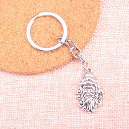 New Keychain 32*19mm Christmas Santa Claus Pendants DIY Men Car Key Chain Ring Holder Keyring Souvenir Jewellery Gift