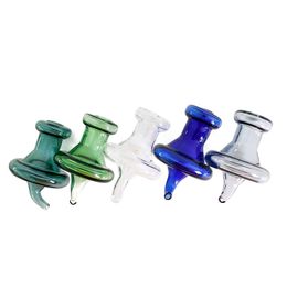 Latest Colorful Handmade Pyrex Glass Oil Rigs Bong Smoking Cover Waterpipe Hookah Top Hat Handle Holder High Quality Accessories DHL Free
