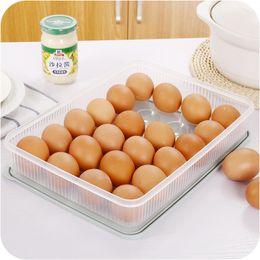 24 Grids Plastic Egg Boxes Case Holders Refrigerator Food Fresh Storage Box Kitchen Tools Portable Picnic Egg Organiser Container DBC BH3755