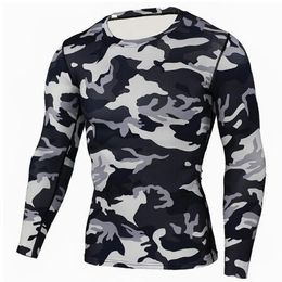 New Camouflage Military T Shirt Bodybuilding Tights Fitness Men Quick Dry Camo Long Sleeve T Shirts Crossfit Compression Shirt