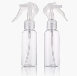 100ML Empty Spray Bottle,3.4Oz Round Clear PET Plastic Bottles Refillable Sprayer Leak Proof Durable Trigger Sprayer Alcohol Bottle