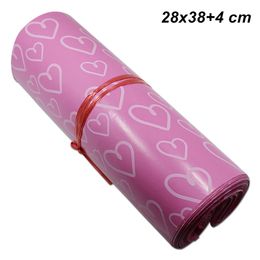 28x38 4 cm Pink Adhesive Post Bags Postal Courier Mailing Pouch for Business Factory Supplies Self Sealing Express Shipping Bags